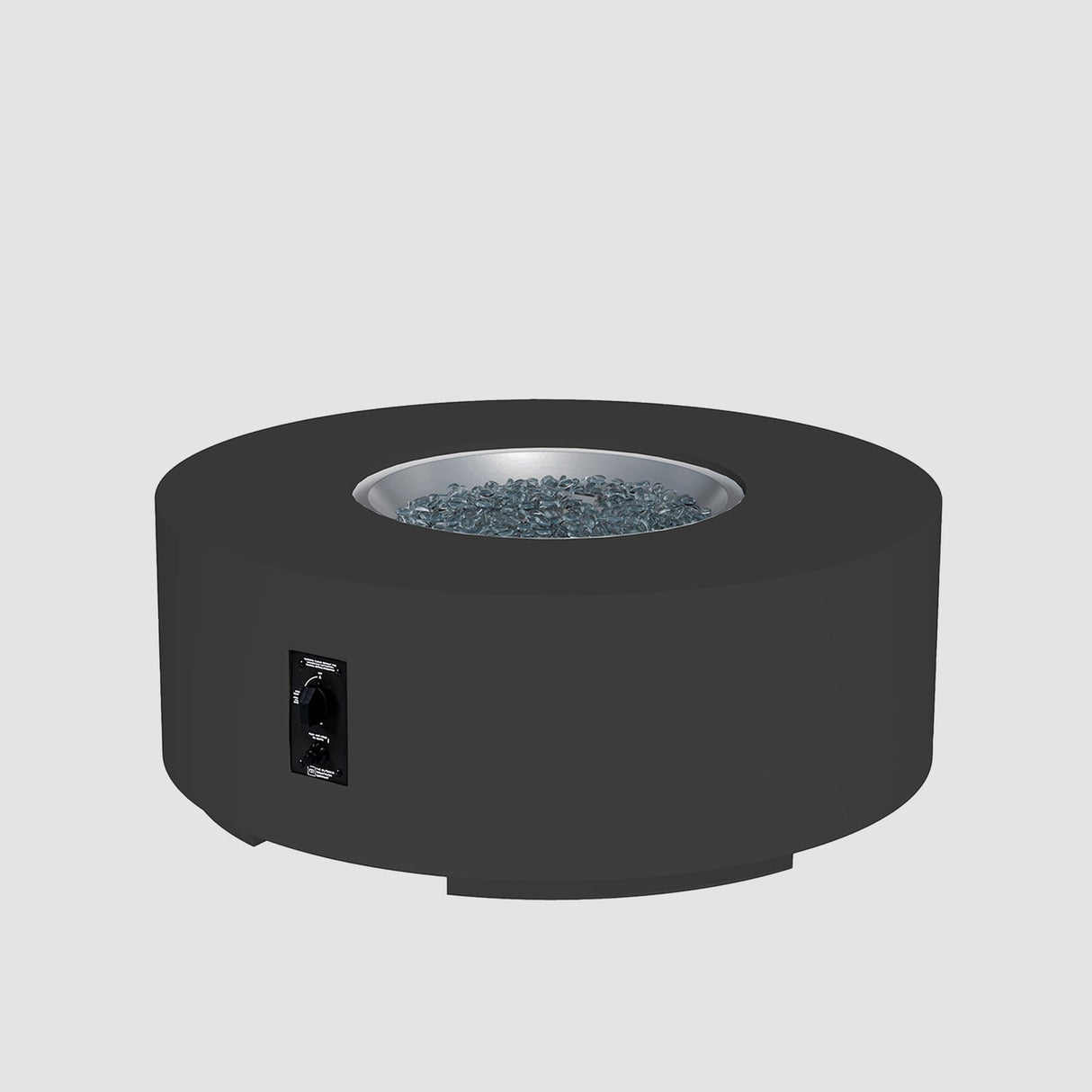 The Outdoor Greatroom Cove 36" Concrete Round Gas Fire Pit Table - CVC-36NG