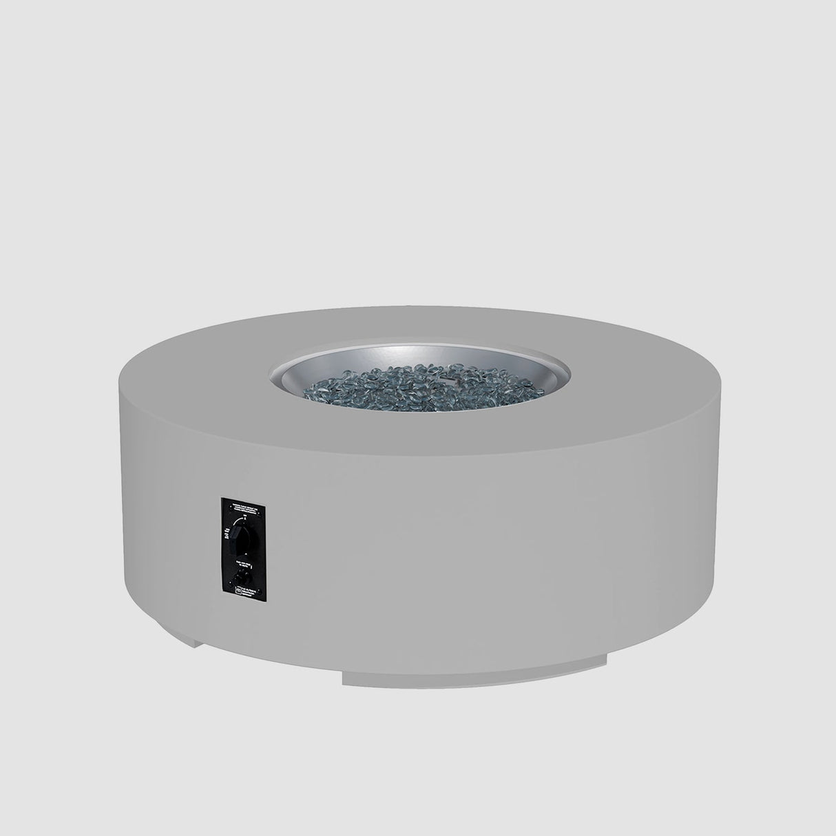 The Outdoor Greatroom Cove 60" Concrete Round Gas Fire Pit Table - CVC-60NG