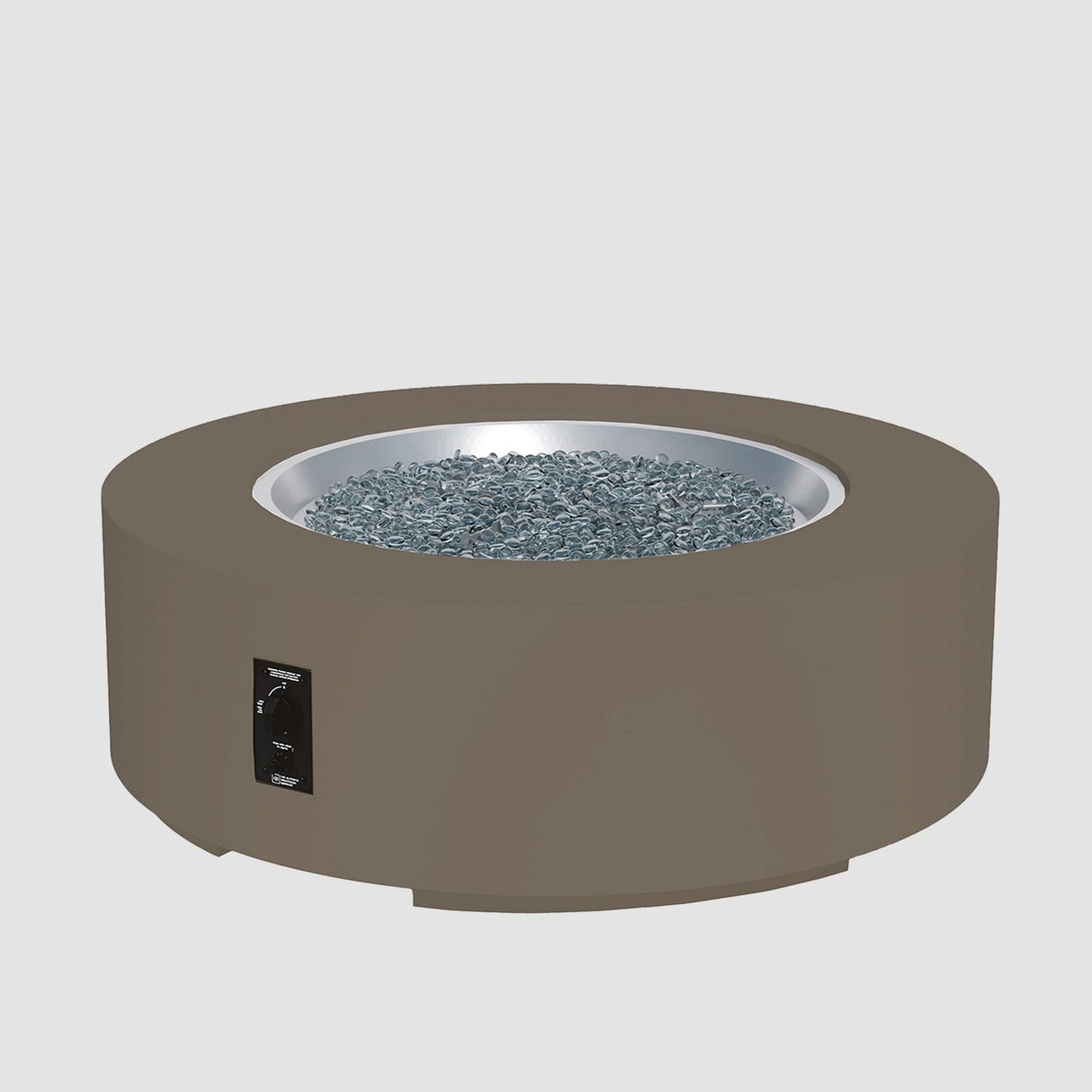 The Outdoor Greatroom Cove 60" Concrete Round Gas Fire Pit Table - CVC-60NG