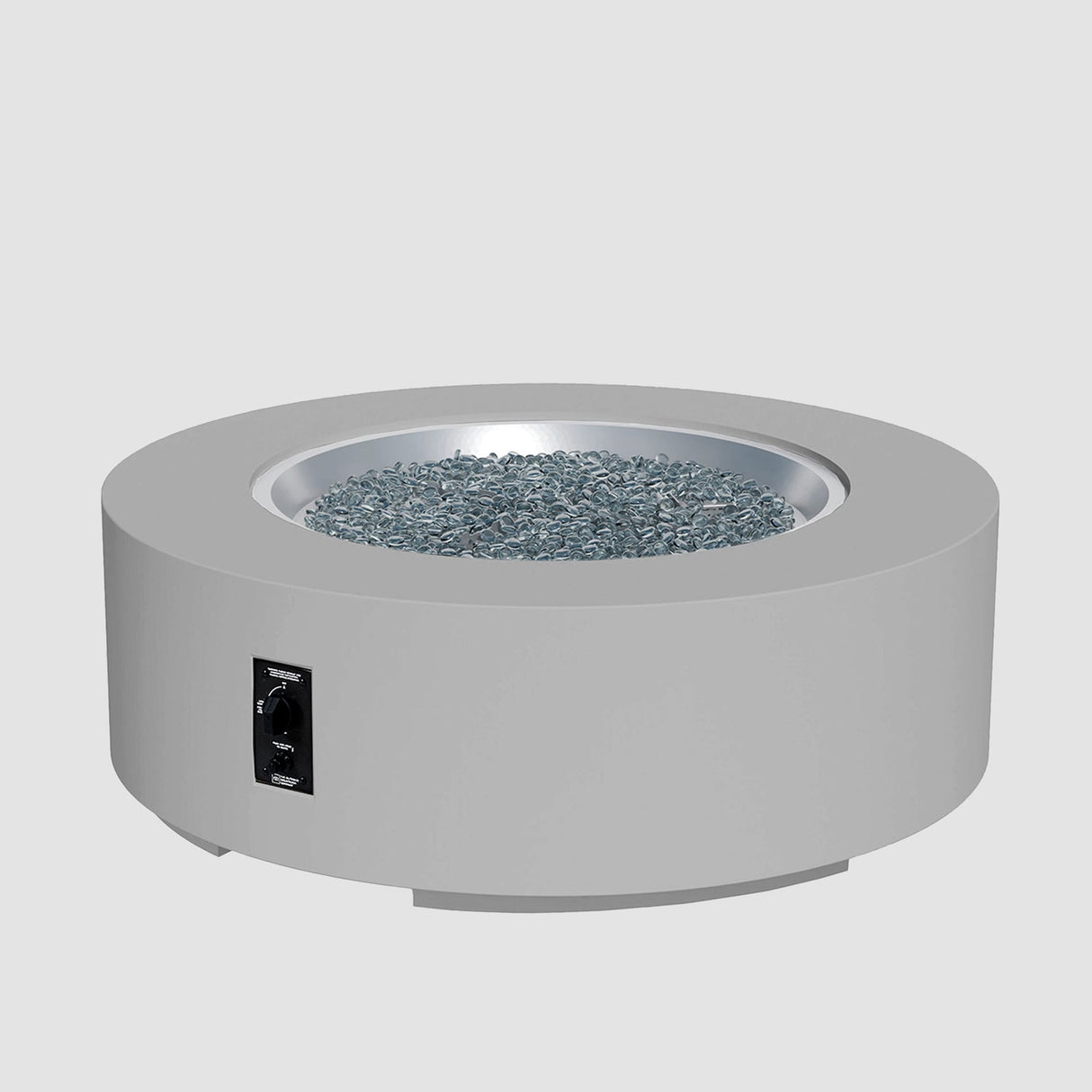 The Outdoor Greatroom Cove 60" Concrete Round Gas Fire Pit Table - CVC-60NG