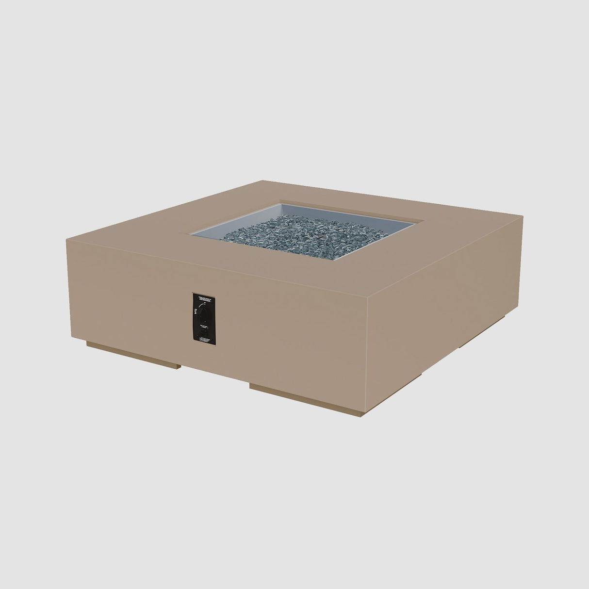 The Outdoor Greatroom Cove 36" Concrete Square Gas Fire Pit Table - CVS-36NG