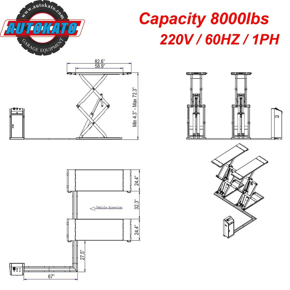 Katool KT-X95 Full Rise Scissor Lift