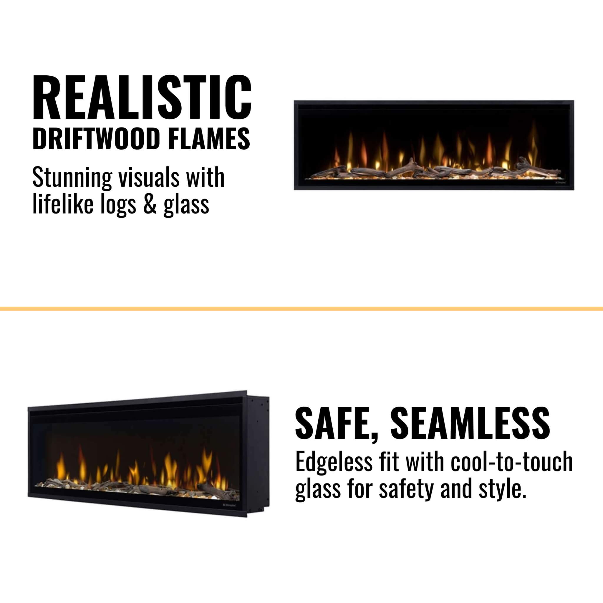 Dimplex Ignite Evolve 50" Premium Built-In Linear Electric Fireplace With Trim Kit [500002573]