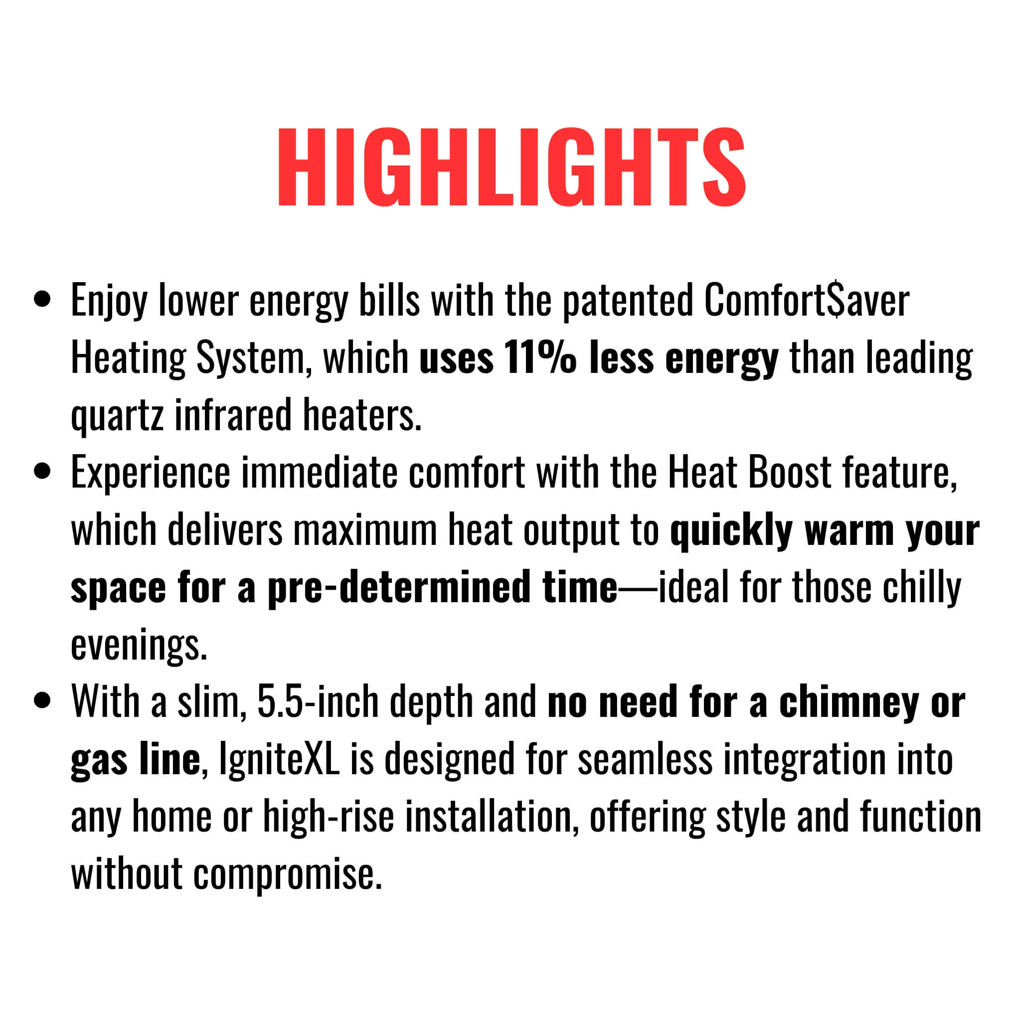 Dimplex IgniteXL 60" Linear Fireplace Electric W/ Heat Boost & Multi Function Remote [XLF60] (SAK78902)