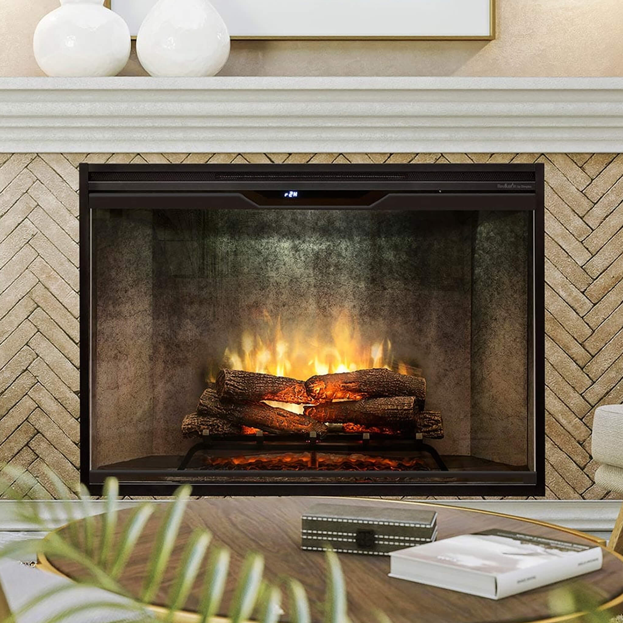 Dimplex Revillusion Built-In Electric Firebox W/ Weathered Concrete Line & Plug Kit [RBF30/42WC-FG] (SAK46891)