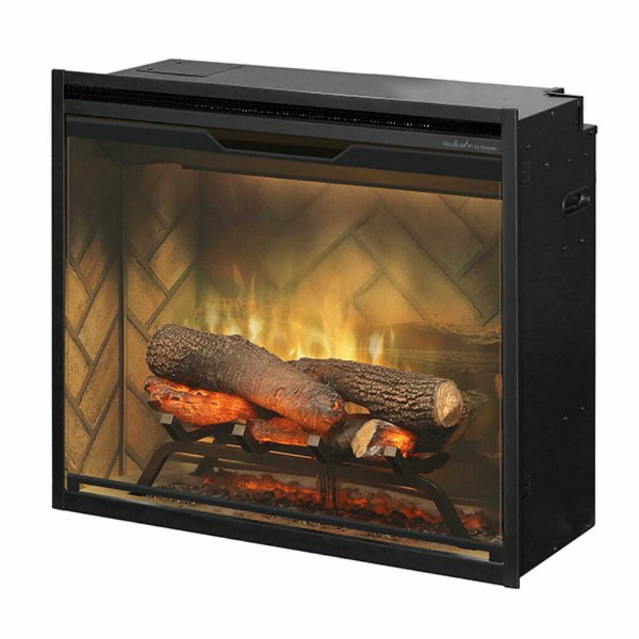 Dimplex Revillusion Herringbone Brick Built-In Electric Firebox With Front Glass [RBF30/36/42]