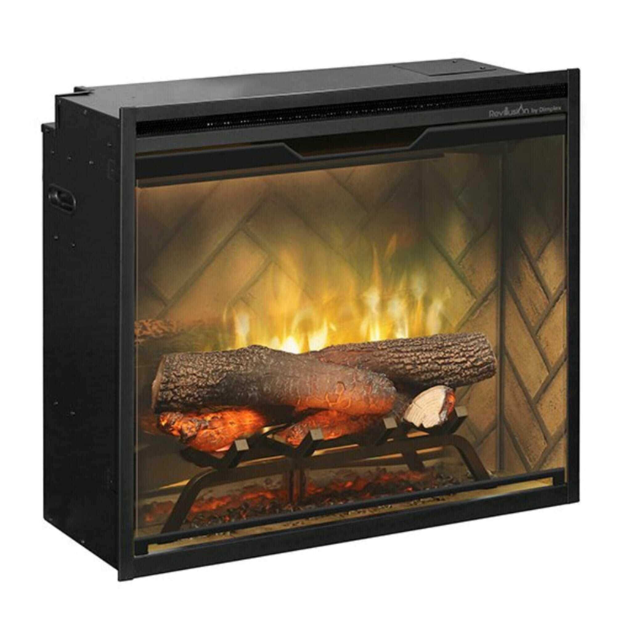 Dimplex Revillusion Herringbone Brick Built-In Electric Firebox With Front Glass [RBF30/36/42]