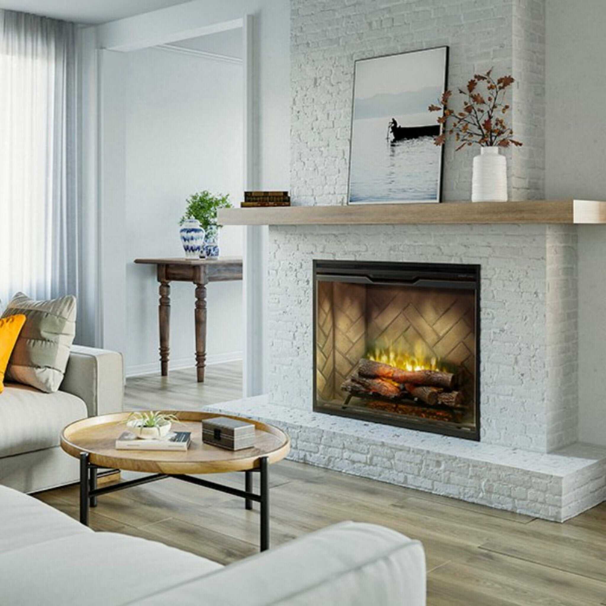 Dimplex Revillusion Herringbone Brick Built-In Electric Firebox With Front Glass [RBF30/36/42]