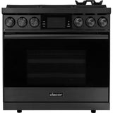 Dacor 36-Inch Contemporary Dual-Fuel Steam Range, Graphite Stainless - DOP36C86DLM