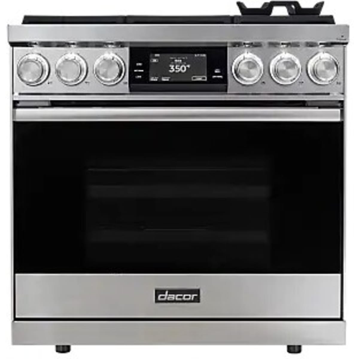 Dacor 36-Inch Contemporary Dual-Fuel Steam Range, Silver Stainless - DOP36C86DLS