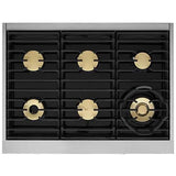 Dacor 36-Inch Contemporary Dual-Fuel Steam Range, Silver Stainless - DOP36C86DLS