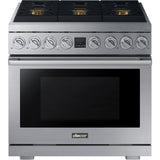Dacor 36-Inch Transitional Gas Range, Silver Stainless - DOP36T86GLS