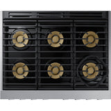 Dacor 36-Inch Transitional Gas Range, Silver Stainless - DOP36T86GLS
