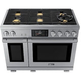 Dacor 48-Inch Transitional Dual-Fuel Steam Range, Silver Stainless - DOP48T960DS