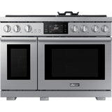 Dacor 48-Inch Transitional Dual-Fuel Steam Range with Embedded Griddle, Silver Stainless - DOP48T963DS
