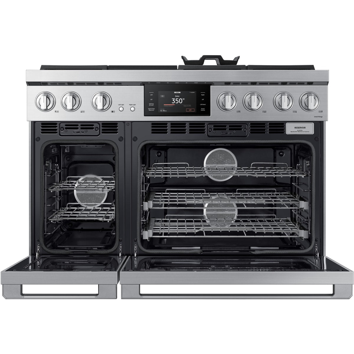 Dacor 48-Inch Transitional Dual-Fuel Steam Range with Embedded Griddle, Silver Stainless - DOP48T963DS