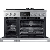Dacor 48-Inch Transitional Dual-Fuel Steam Range with Embedded Griddle, Silver Stainless - DOP48T963DS