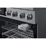Dacor 48-Inch Transitional Dual-Fuel Steam Range with Embedded Griddle, Silver Stainless - DOP48T963DS