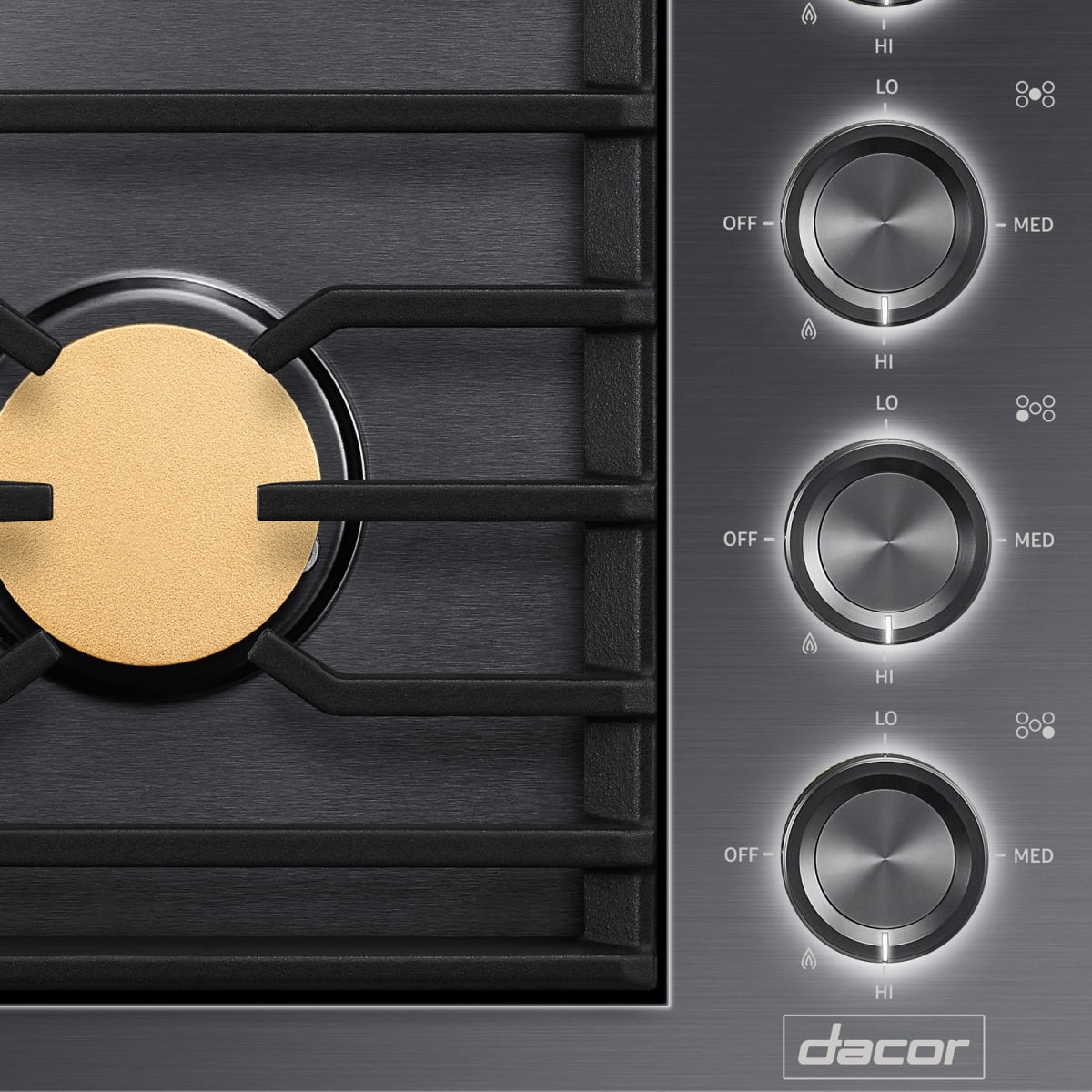 Dacor 36-Inch Contemporary Gas Cooktop, Graphite Stainless, NG/LP - DTG36M955FM