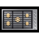 Dacor 36-Inch Contemporary Gas Cooktop, Silver Stainless, NG/LP - DTG36M955FS