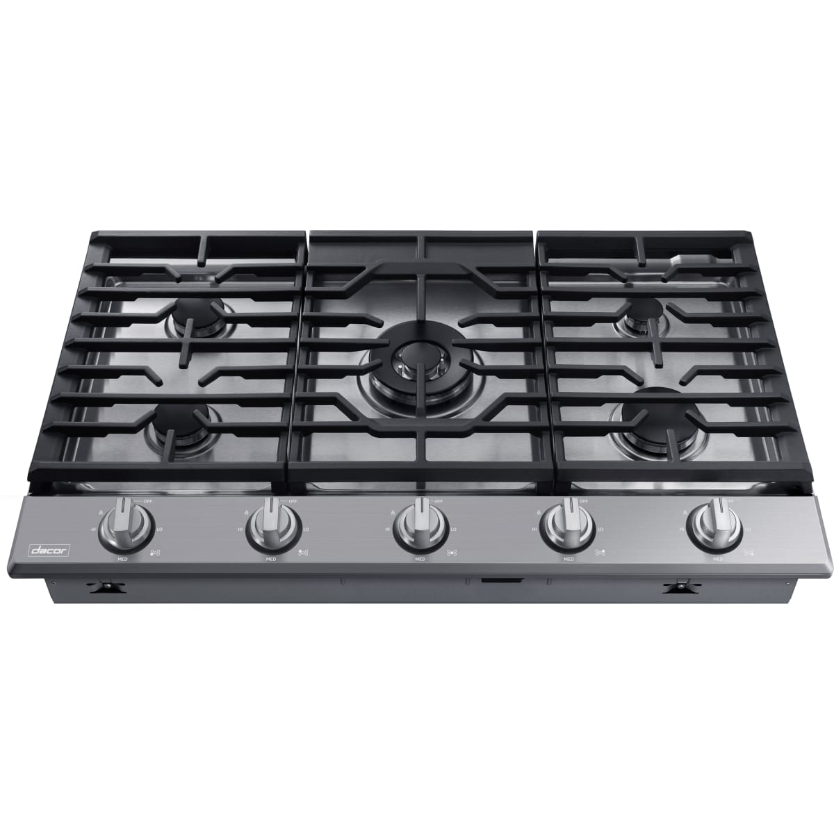 Dacor 36-Inch Transitional Gas Cooktop, Silver Stainless, NG/LP - DTG36P875NS