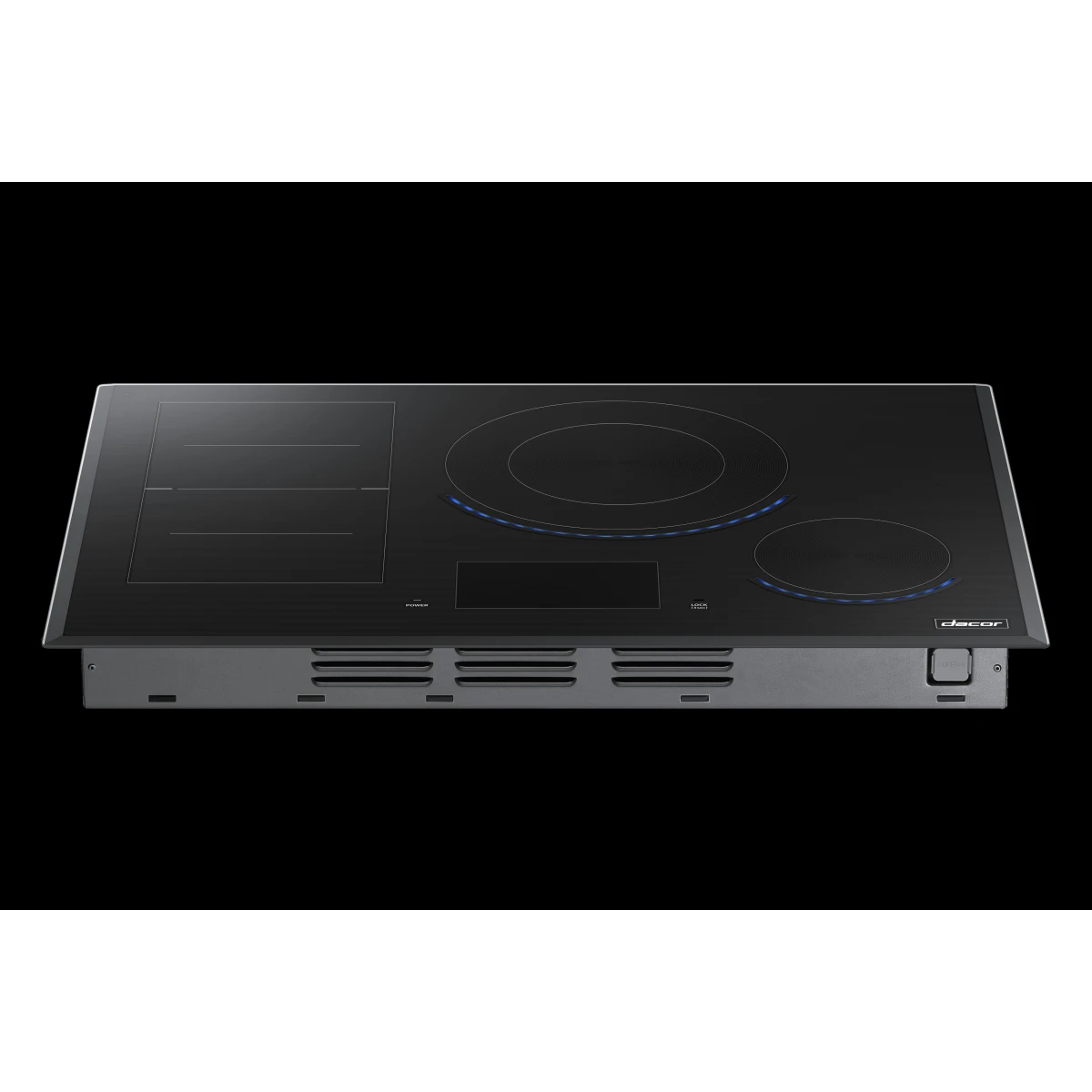 Dacor 30-Inch Contemporary Induction Cooktop, LCD, Frameless, Black Glass - DTI30M977BB
