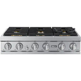 Dacor 36-Inch Transitional Gas Rangetop, Silver Stainless - DTT36T960GS