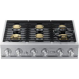 Dacor 36-Inch Transitional Gas Rangetop, Silver Stainless - DTT36T960GS