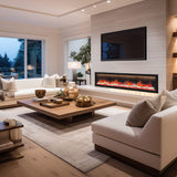 Dynasty Allegro 76" Black Smart Linear Electric Fireplace [DY-BFM76]