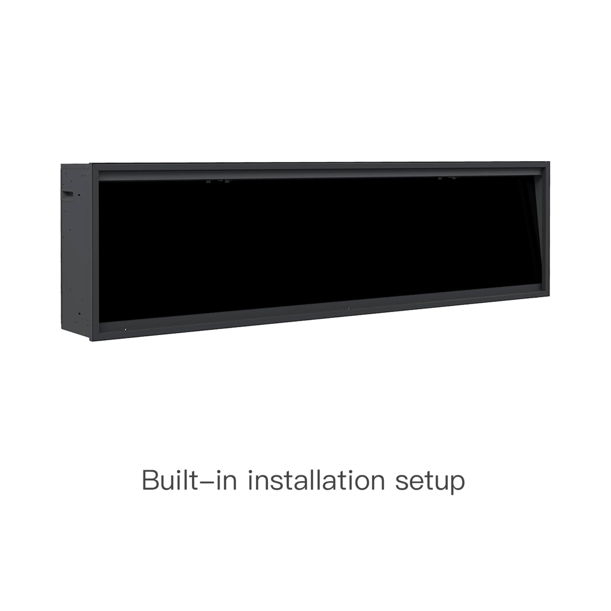 Dynasty Allegro 76" Black Smart Linear Electric Fireplace [DY-BFM76]