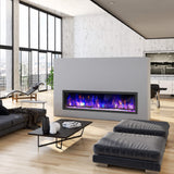 Dynasty Cascade 74" Smart Linear Electric Fireplace [DY-BTX74]