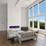 Dynasty Cascade 74" Smart Linear Electric Fireplace [DY-BTX74]