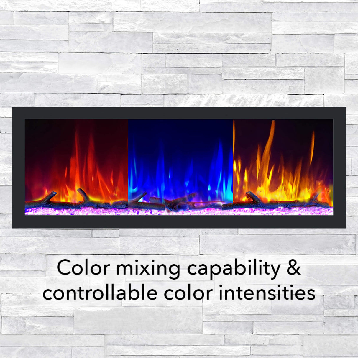 Dynasty Cascade 74" Smart Linear Electric Fireplace [DY-BTX74]