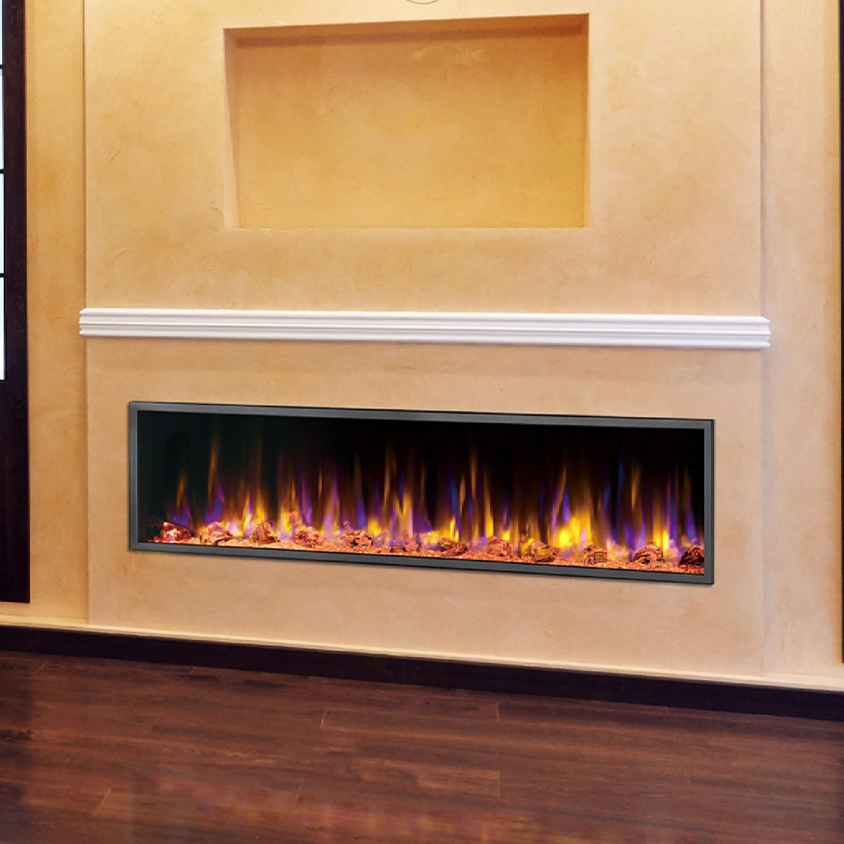Dynasty Harmony 64" Recessed Smart Linear Electric Fireplace [DY-BEF64]