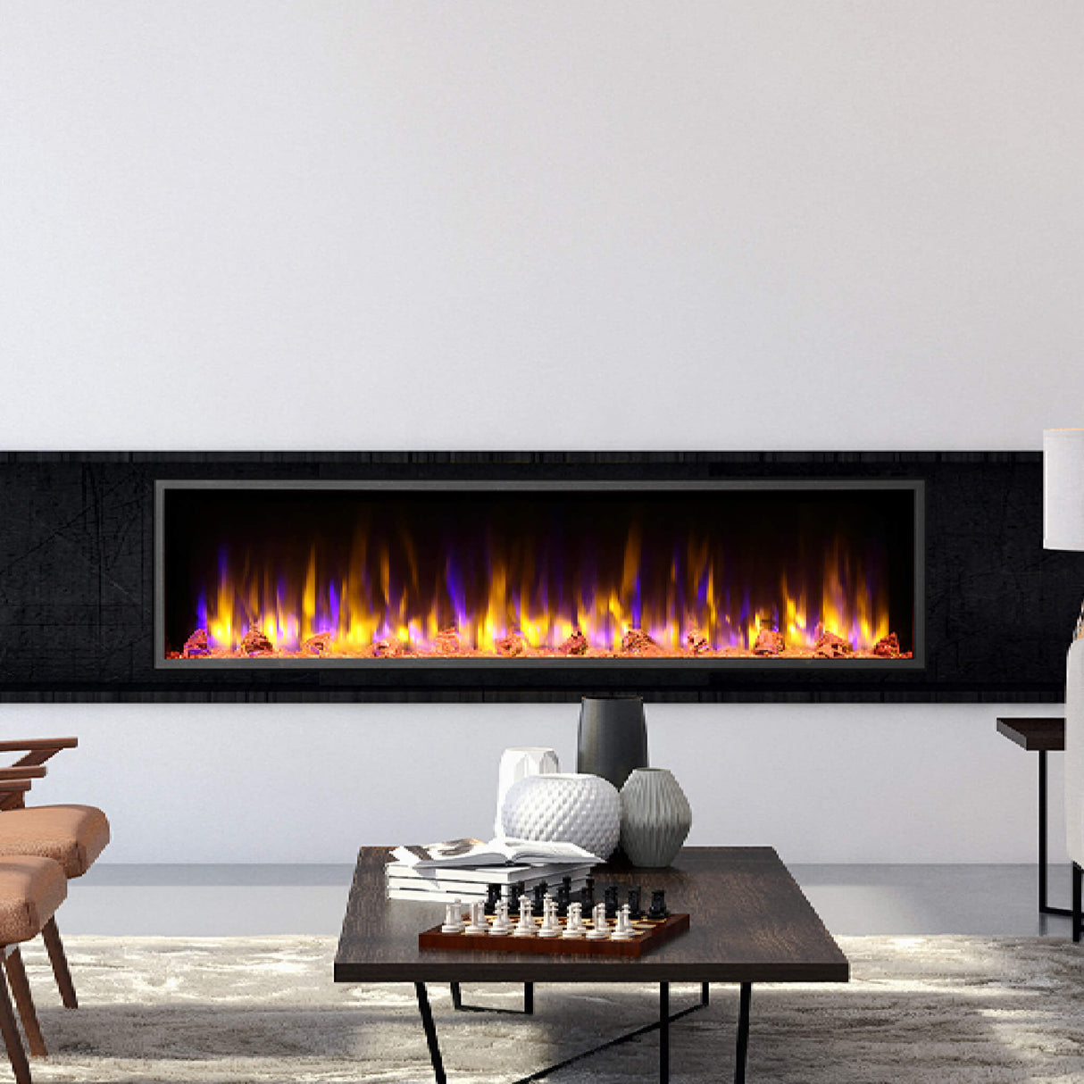 Dynasty Harmony 64" Recessed Smart Linear Electric Fireplace [DY-BEF64]