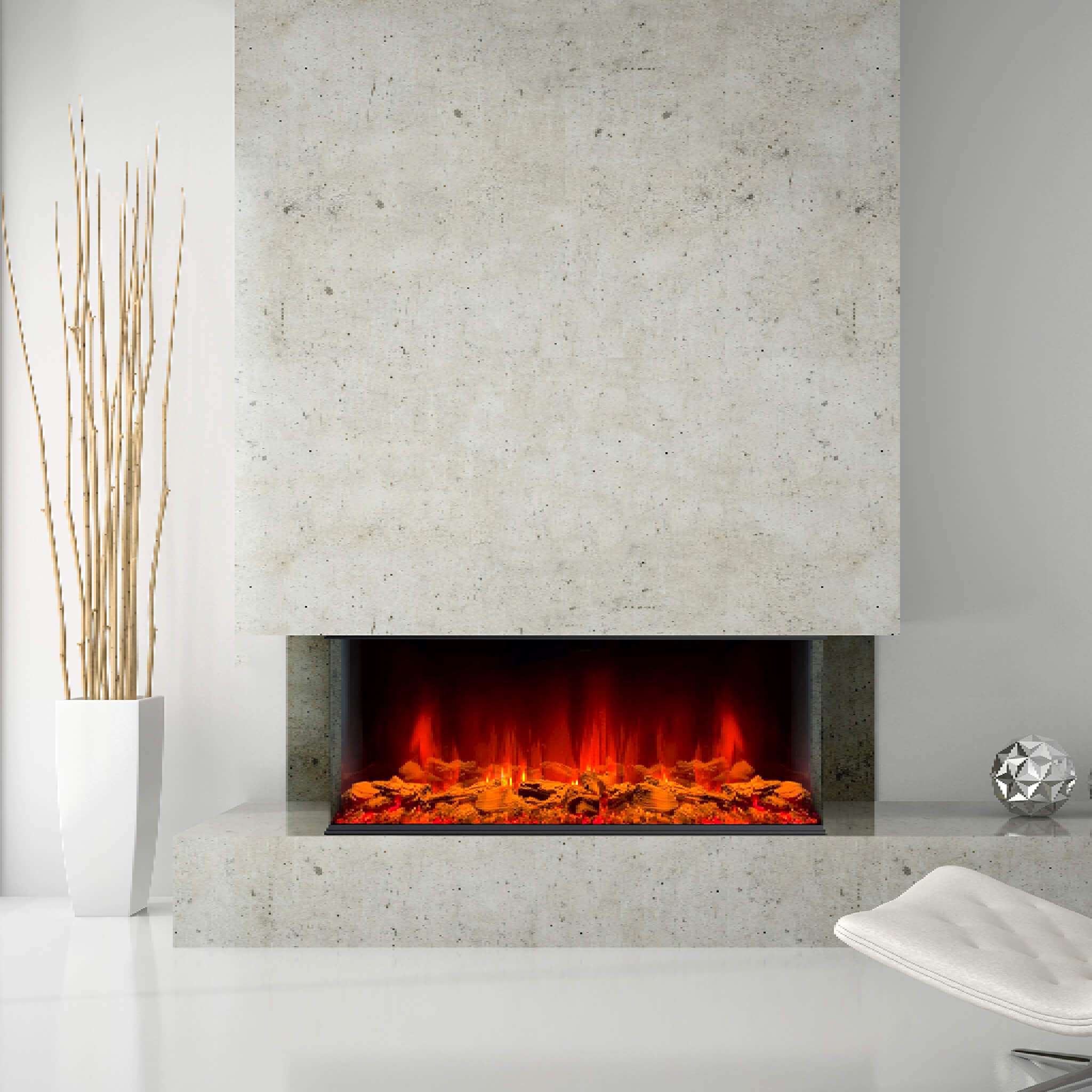 Dynasty Melody 40" Multi-Sided Smart Electric Fireplace With Remote Control [DY-BTS40]