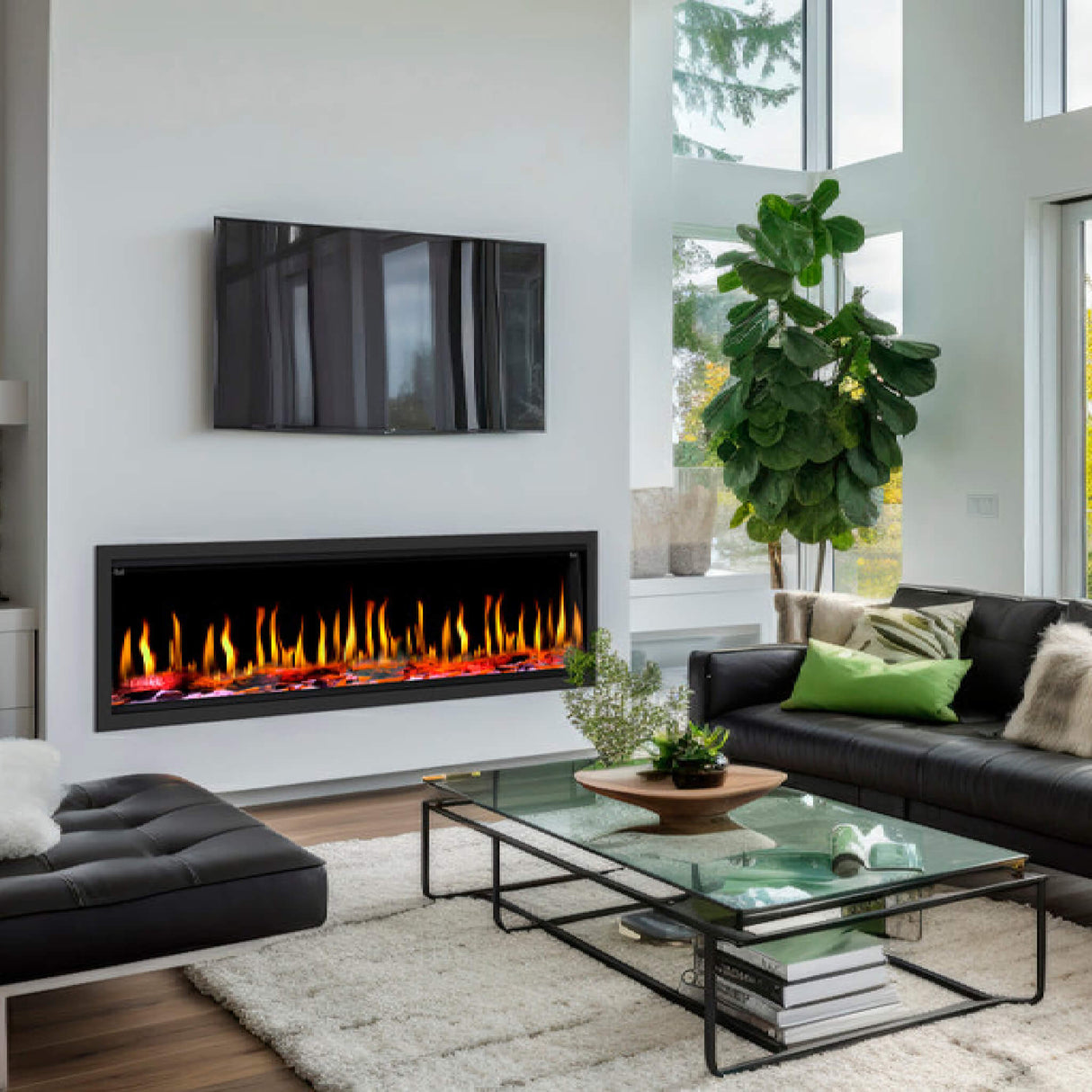 Dynasty Tempo 76" Virtual Linear Electric Fireplace [DY-FVX76]