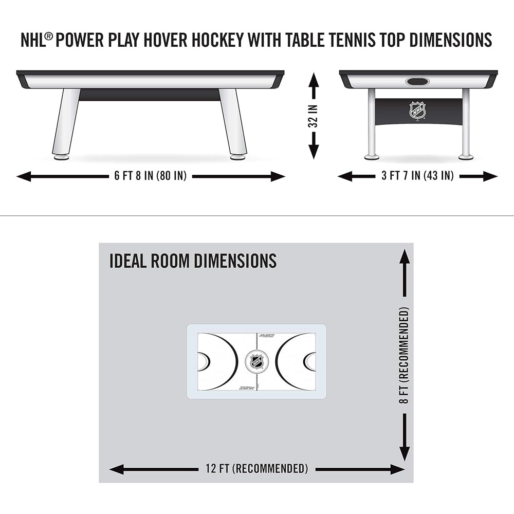 Eastpoint 2-In-1 Air Hockey Table Tennis Multi-Game Table, 80" (93847625)