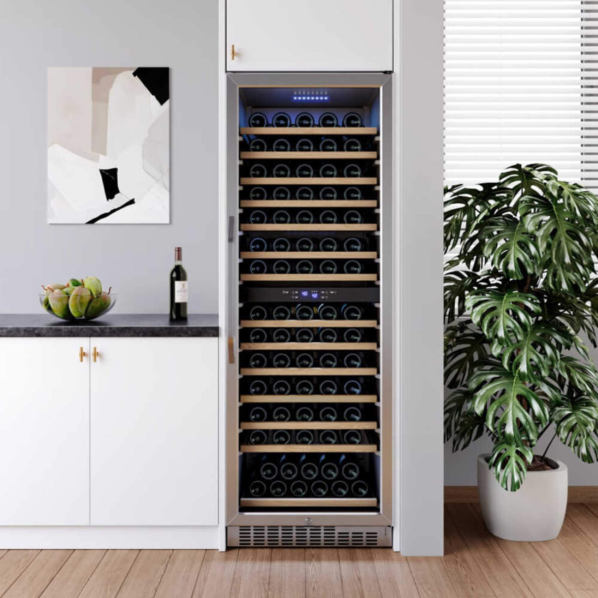 Edgestar 141 Bottle Capacity Freestanding Dual Zone Wine Cooler With Interior Lighting, 24" (SAK49245)