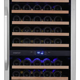 Edgestar 141 Bottle Capacity Freestanding Dual Zone Wine Cooler With Interior Lighting, 24" (SAK49245)