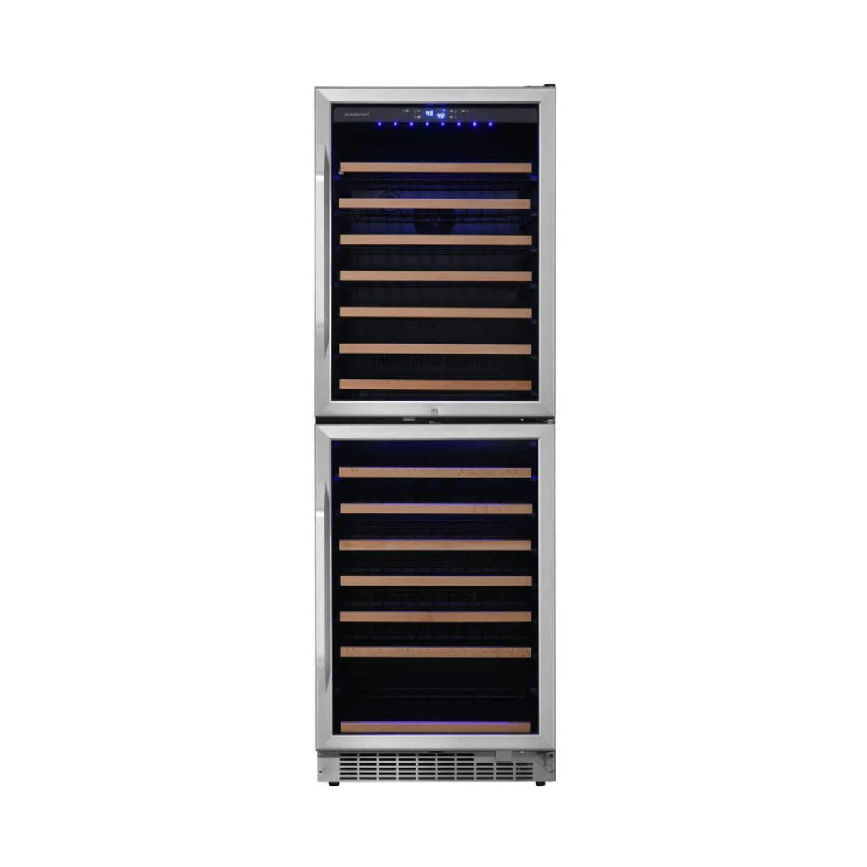 Edgestar 142 Bottle Built-In Dual Zone Double Door Wine Cooler With Door Lock, 24" (SAK30742)