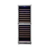 Edgestar 142 Bottle Built-In Dual Zone Double Door Wine Cooler With Door Lock, 24" (SAK30742)