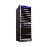 Edgestar 142 Bottle Built-In Dual Zone Double Door Wine Cooler With Door Lock, 24" (SAK30742)