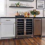 Edgestar 30" Wide 56 Bottle Capacity Built-In French Door Wine Cooler With Door Locks (SAK56381)