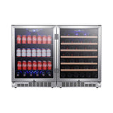 Edgestar 48" Wide Built-In Side-by-Side Wine & Beverage Center With 142 Can & 53 Bottle Capacity (SAK17392)