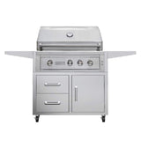 Edgestar 89K BTU 36" Liquid Propane Freestanding LED Lighting Grill Cart With Rotisserie (SAK85914)