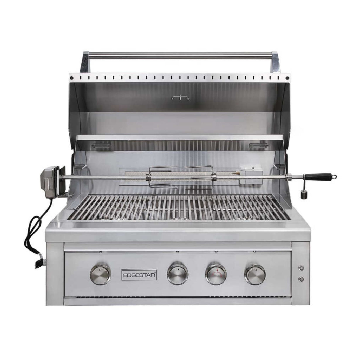 Edgestar 89K BTU 36" Natural Gas Freestanding Grill Cart With Lighting Knobs & Rotisserie (SAK12573)