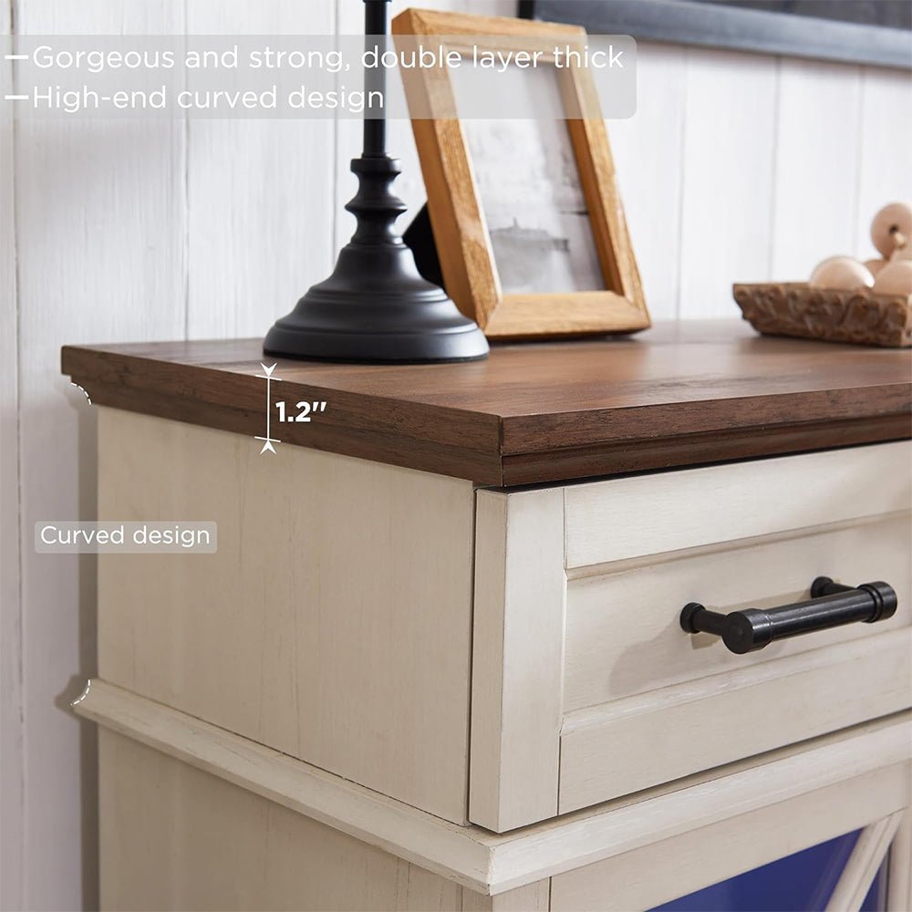 Electric Fireplace TV Stand With Glass Door Storage Cabinet, 70" (91358627)