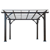 [10x12FT] Premium Outdoor Brown Cedar Wood Pergola For Spacious Patios