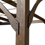 [10x12FT] Premium Outdoor Brown Cedar Wood Pergola For Spacious Patios